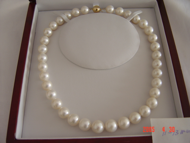 11mm grade AA white pearl necklace